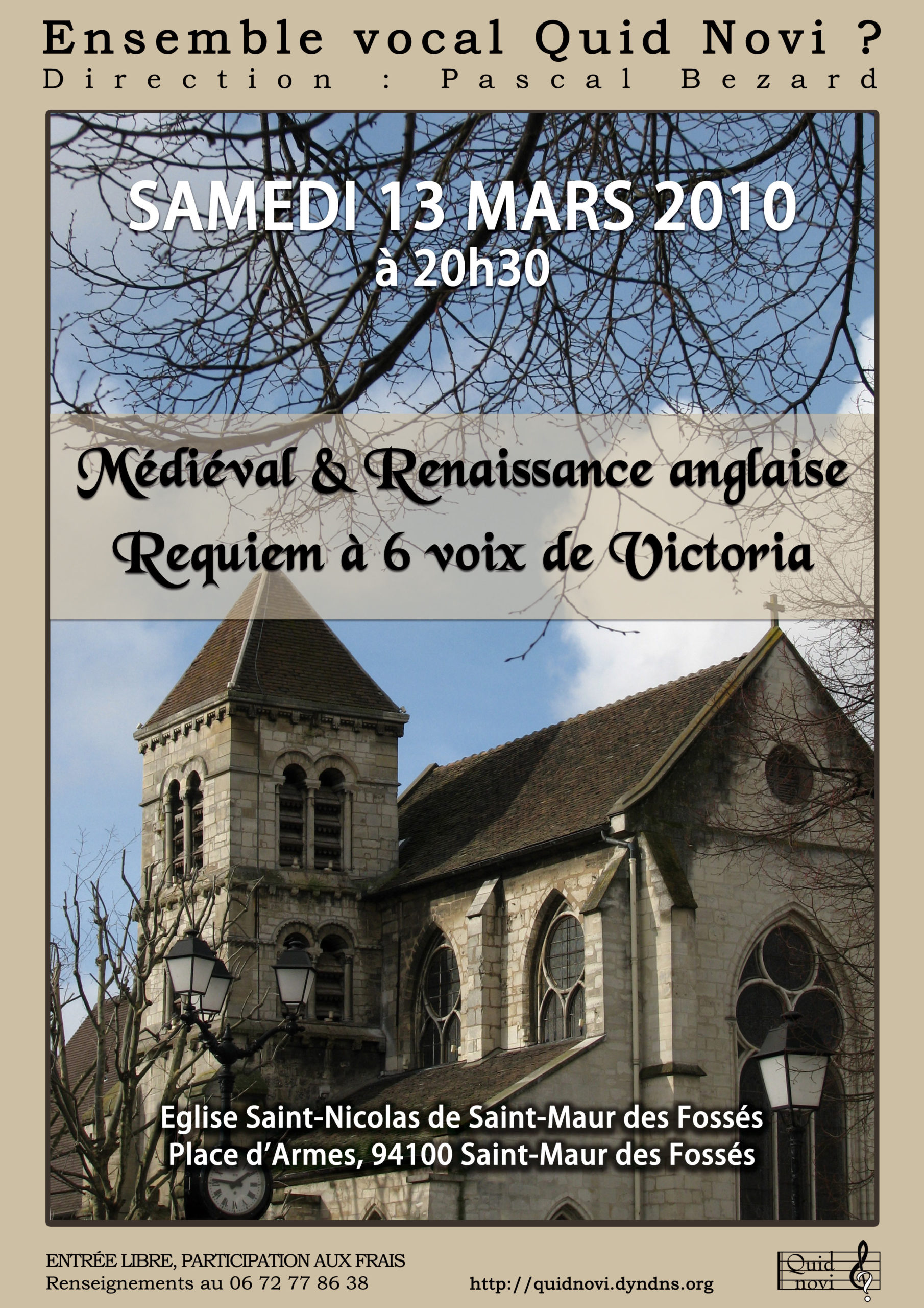 Médiéval et Requiem de Victoria à St Maur